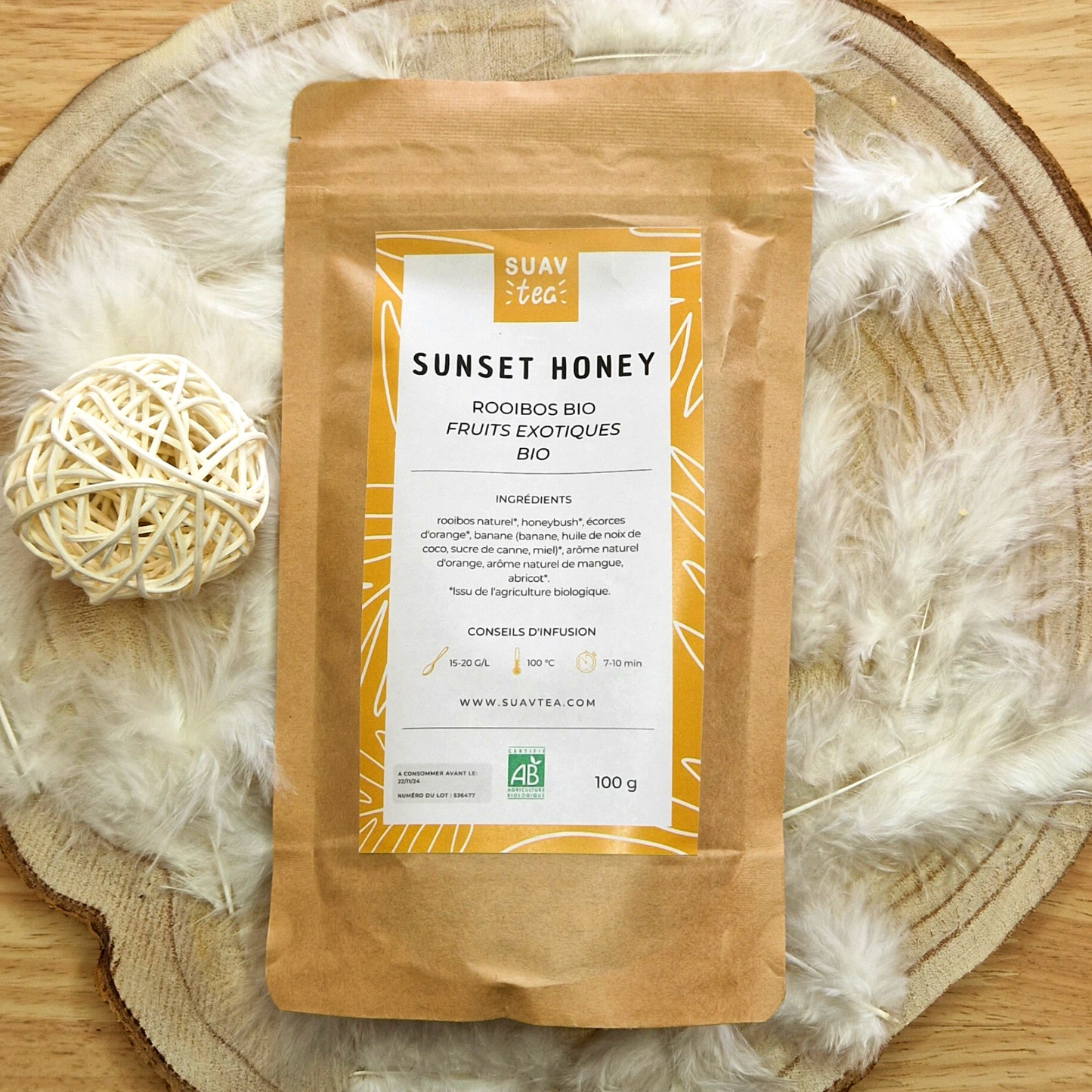 SUNSET HONEY - Rooibos Honeybush Fruits exotiques BIO